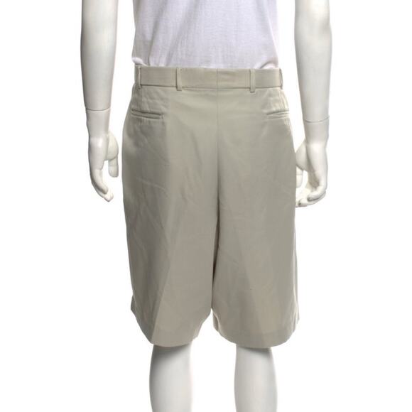 Tan Flat Front Shorts with Classic Fit - Picture 3 of 3